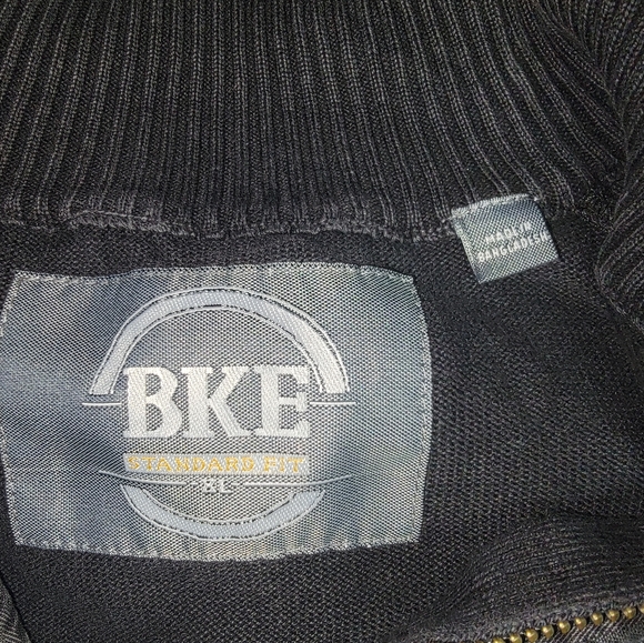 #251 BKE mens pullover quarter zip up sweater size XL - Picture 7 of 7